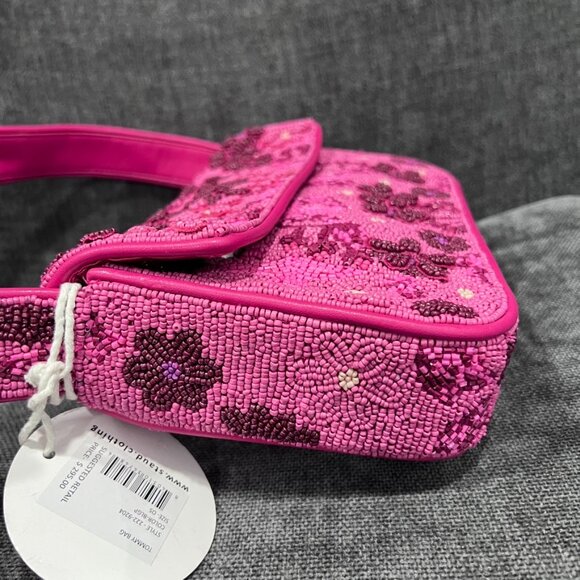 Staud Tommy Beaded Shoulder Bag Blossom Garden Party - Picture 2 of 12